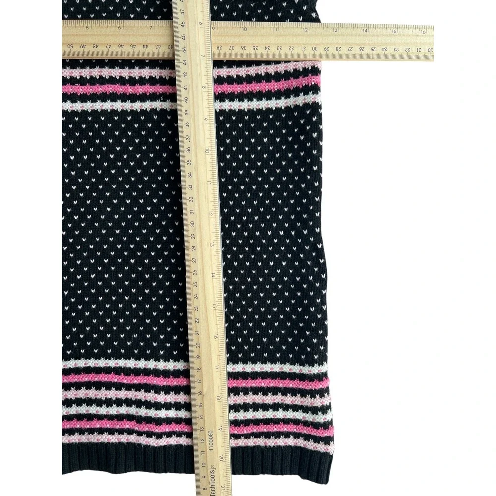 Gymboree Sweater Girls 5/6 Black Pink Heart Ballerina Tunic Balletcore Cute